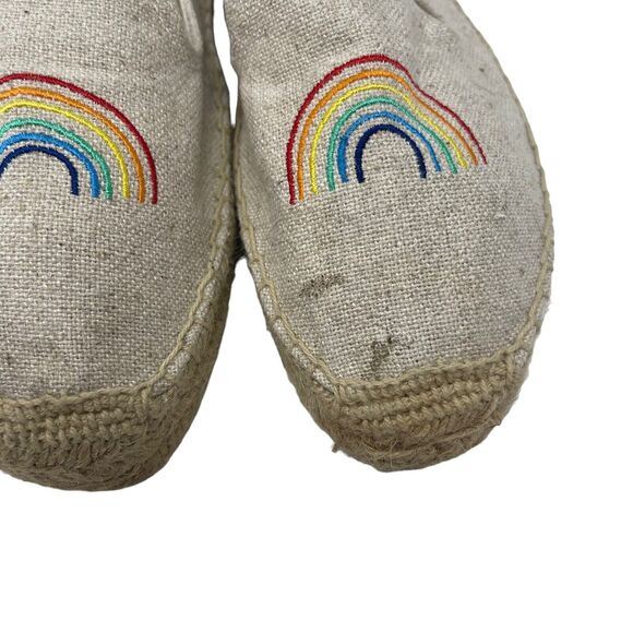 Soludos Cream Flats with Cozy Rainbow Design - Picture 6 of 7